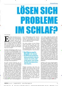 Titelbild der Ausgabe 6/2019 von Einstellung: LÖSEN SICH PROBLEME IM SCHLAF?. Zeitschriften als Abo oder epaper bei United Kiosk online kaufen.