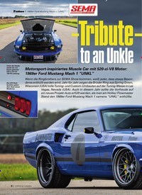 Titelbild der Ausgabe 1/2020 von 1969er Ford Mustang Mach 1 “UNKL”: Tribute to an Unkle. Zeitschriften als Abo oder epaper bei United Kiosk online kaufen.