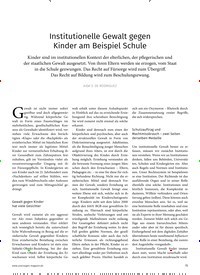 Titelbild der Ausgabe 4/2019 von Institutionelle Gewalt gegen Kinder am Beispiel Schule. Zeitschriften als Abo oder epaper bei United Kiosk online kaufen.
