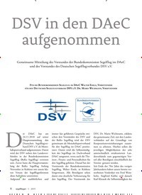 Titelbild der Ausgabe 1/2019 von DSV in den DAeC aufgenommen. Zeitschriften als Abo oder epaper bei United Kiosk online kaufen.