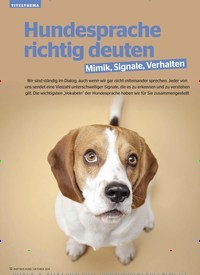Titelbild der Ausgabe 10/2019 von TITELTHEMA: Hundesprache richtig deuten. Zeitschriften als Abo oder epaper bei United Kiosk online kaufen.