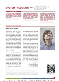 Titelbild der Ausgabe 20/2019 von SYSTEM: NEUSTART. Zeitschriften als Abo oder epaper bei United Kiosk online kaufen.