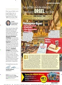 Titelbild der Ausgabe 3/2023 von Die größte und die kleinste (spielbare) ORGEL der Welt. Zeitschriften als Abo oder epaper bei United Kiosk online kaufen.