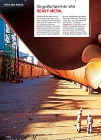 Titelbild der Ausgabe 24/2018 von FOTO DER WOCHE: Die größte Werft der Welt: HEAVY METAL. Zeitschriften als Abo oder epaper bei United Kiosk online kaufen.