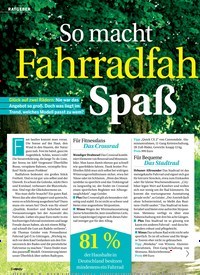Titelbild der Ausgabe 30/2018 von So macht Fahrradfahren Spaß. Zeitschriften als Abo oder epaper bei United Kiosk online kaufen.