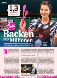 Titelbild der Ausgabe 36/2018 von REPORT: Sallys: Backen FÜR Millionen. Zeitschriften als Abo oder epaper bei United Kiosk online kaufen.