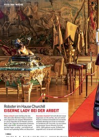 Titelbild der Ausgabe 17/2019 von FOTO DER WOCHE: Roboter im Hause Churchill: EISERNE LADY BEI DER ARBEIT. Zeitschriften als Abo oder epaper bei United Kiosk online kaufen.