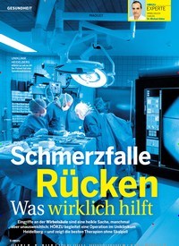 Titelbild der Ausgabe 17/2019 von GESUNDHEIT: Schmerzfalle Rücken Was wirklich hilft. Zeitschriften als Abo oder epaper bei United Kiosk online kaufen.