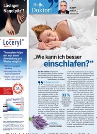 Titelbild der Ausgabe 29/2019 von Hallo, Doktor! „Wie kann ich besser einschlafen?“. Zeitschriften als Abo oder epaper bei United Kiosk online kaufen.