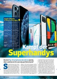 Titelbild der Ausgabe 23/2019 von Kampf der Superhandys. Zeitschriften als Abo oder epaper bei United Kiosk online kaufen.