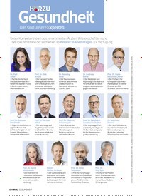 Titelbild der Ausgabe 2/2019 von HORZU Gesundheit: Das sind unsere Experten. Zeitschriften als Abo oder epaper bei United Kiosk online kaufen.
