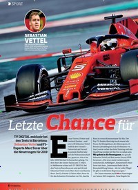 Titelbild der Ausgabe 6/2019 von Letzte Chance für Vettel?. Zeitschriften als Abo oder epaper bei United Kiosk online kaufen.