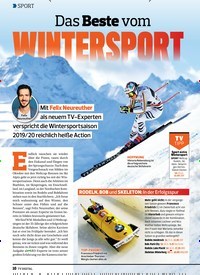 Titelbild der Ausgabe 24/2019 von Das Beste vom WINTERSPORT. Zeitschriften als Abo oder epaper bei United Kiosk online kaufen.