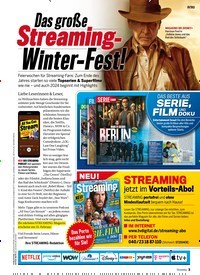 Titelbild der Ausgabe 1/2024 von Das große Streaming-Winter-Fest!. Zeitschriften als Abo oder epaper bei United Kiosk online kaufen.