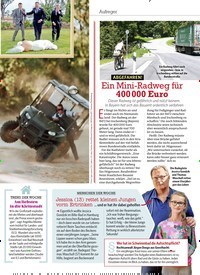 Titelbild der Ausgabe 29/2018 von Aufreger: Ein Mini-Radweg für 400000 Euro. Zeitschriften als Abo oder epaper bei United Kiosk online kaufen.