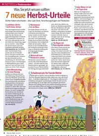 Titelbild der Ausgabe 40/2018 von Verbraucher: Was Sie jetzt wissen sollten: 7 neue Herbst-Urteile. Zeitschriften als Abo oder epaper bei United Kiosk online kaufen.
