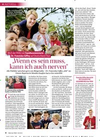 Titelbild der Ausgabe 40/2018 von BILD der FRAU mit Familienministerin Dr. Franziska Giffey auf Deutschland-Tour: „Wenn es sein muss, kann ich auch nerven“. Zeitschriften als Abo oder epaper bei United Kiosk online kaufen.