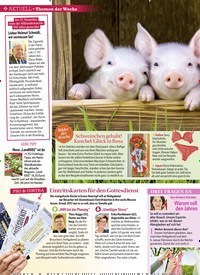Titelbild der Ausgabe 52/2018 von AKTUELL Themen der Woche: Bilder der Woche: Schweinchen gehabt! Kuschel-Glück in Rosa. Zeitschriften als Abo oder epaper bei United Kiosk online kaufen.