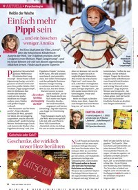 Titelbild der Ausgabe 52/2018 von AKTUELL Psychologie: Heldin der Woche: Einfach mehr Pippi sein … und ein bisschen weniger Annika. Zeitschriften als Abo oder epaper bei United Kiosk online kaufen.