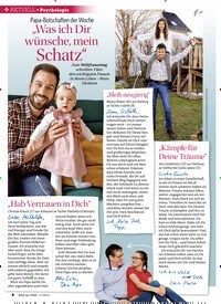 Titelbild der Ausgabe 11/2019 von AKTUELL: Papa-Botschaften der Woche: „Was ich Dir wünsche, mein Schatz“. Zeitschriften als Abo oder epaper bei United Kiosk online kaufen.