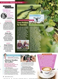 Titelbild der Ausgabe 23/2019 von TIERSCHUTZ-AKTION DER WOCHE: Zwei Helden für Bambis. Zeitschriften als Abo oder epaper bei United Kiosk online kaufen.