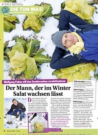 Titelbild der Ausgabe 7/2020 von DIE TUN WAS!: Und BILD der FRAU ist dabei: Wolfgang Palme will den Gemüseanbau revolutionieren: Der Mann, der im Winter Salat wachsen lässt. Zeitschriften als Abo oder epaper bei United Kiosk online kaufen.