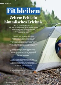 Titelbild der Ausgabe 3/2022 von Fit bleiben Zelten: Echt ein himmlisches Erlebnis. Zeitschriften als Abo oder epaper bei United Kiosk online kaufen.
