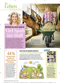 Titelbild der Ausgabe 1/2019 von Leben MAGAZIN: Viel Spaß im Stall. Zeitschriften als Abo oder epaper bei United Kiosk online kaufen.