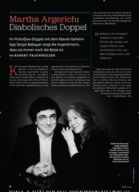 Titelbild der Ausgabe 2/2018 von Martha Argerich: Diabolisches Doppel. Zeitschriften als Abo oder epaper bei United Kiosk online kaufen.
