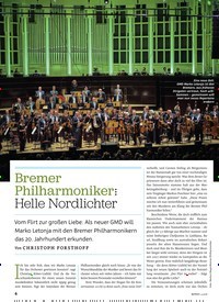Titelbild der Ausgabe 4/2018 von Bremer Philharmoniker: Helle Nordlichter. Zeitschriften als Abo oder epaper bei United Kiosk online kaufen.