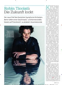 Titelbild der Ausgabe 5/2018 von Robin Ticciati: Die Zukunft lockt. Zeitschriften als Abo oder epaper bei United Kiosk online kaufen.