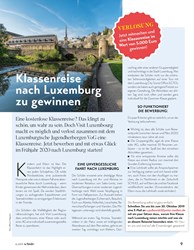 Titelbild der Ausgabe 4/2019 von Klassenreise nach Luxemburg zu gewinnen. Zeitschriften als Abo oder epaper bei United Kiosk online kaufen.