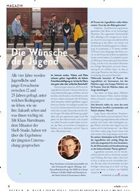 Titelbild der Ausgabe 6/2019 von MAGAZIN: Die Wünsche der Jugend. Zeitschriften als Abo oder epaper bei United Kiosk online kaufen.