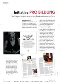 Titelbild der Ausgabe 1/2022 von Initiative PRO BILDUNG. Zeitschriften als Abo oder epaper bei United Kiosk online kaufen.