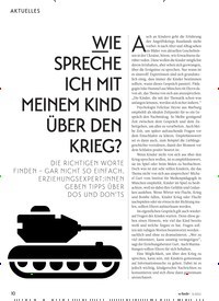 Titelbild der Ausgabe 3/2022 von WIE SPRECHE ICH MIT MEINEM KIND ÜBER DEN KRIEG?. Zeitschriften als Abo oder epaper bei United Kiosk online kaufen.