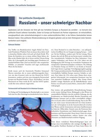 Titelbild der Ausgabe 2/2020 von Der politische Standpunkt: Russland – unser schwieriger Nachbar. Zeitschriften als Abo oder epaper bei United Kiosk online kaufen.