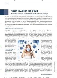 Titelbild der Ausgabe 2/2022 von Angst in Zeiten von Covid. Zeitschriften als Abo oder epaper bei United Kiosk online kaufen.