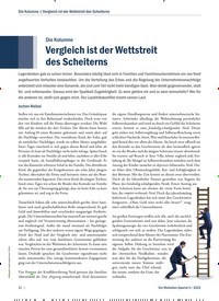 Titelbild der Ausgabe 2/2022 von Vergleich ist der Wettstreit des Scheiterns. Zeitschriften als Abo oder epaper bei United Kiosk online kaufen.