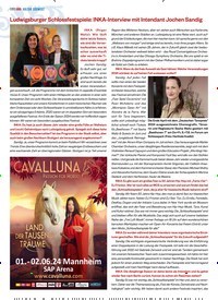 Titelbild der Ausgabe 182/2024 von Ludwigsburger Schlossfestspiele: INKA-Interview mit Intendant Jochen Sandig. Zeitschriften als Abo oder epaper bei United Kiosk online kaufen.