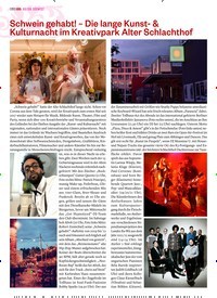 Titelbild der Ausgabe 136/2022 von Schwein gehabt! – Die lange Kunst-& Kulturnacht im Kreativpark Alter Schlachthof. Zeitschriften als Abo oder epaper bei United Kiosk online kaufen.