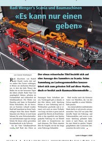 Titelbild der Ausgabe 2/2020 von Sammlerporträt: Radi Wenger‘s Scania und Baumaschinen «Es kann nur einen geben». Zeitschriften als Abo oder epaper bei United Kiosk online kaufen.