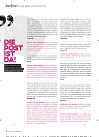 Titelbild der Ausgabe 6/2018 von LESERFORUM MAILS & BRIEFE AN DIE REDAKTION: DIE POST IST DA!. Zeitschriften als Abo oder epaper bei United Kiosk online kaufen.