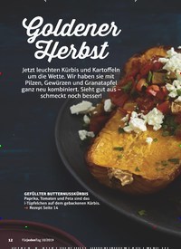 Titelbild der Ausgabe 10/2019 von Kürbis und Kart offeln: Goldener Herbst. Zeitschriften als Abo oder epaper bei United Kiosk online kaufen.