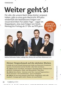 Titelbild der Ausgabe 12/2019 von FERNSEHEN: Weiter geht’s!. Zeitschriften als Abo oder epaper bei United Kiosk online kaufen.