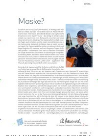 Titelbild der Ausgabe 3/2022 von Maske?. Zeitschriften als Abo oder epaper bei United Kiosk online kaufen.