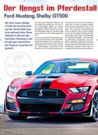 Titelbild der Ausgabe 2/2019 von Der Hengst im Pferdestall: Ford Mustang Shelby GT500. Zeitschriften als Abo oder epaper bei United Kiosk online kaufen.