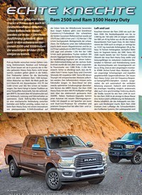 Titelbild der Ausgabe 2/2019 von ECHTE KNECHTE: Ram 2500 und Ram 3500 Heavy Duty. Zeitschriften als Abo oder epaper bei United Kiosk online kaufen.