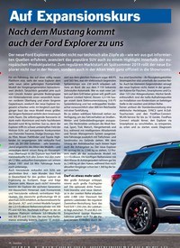 Titelbild der Ausgabe 2/2019 von Auf Expansionskurs: Nach dem Mustang kommt auch der Ford Explorer zu uns. Zeitschriften als Abo oder epaper bei United Kiosk online kaufen.