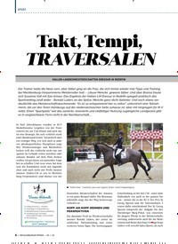 Titelbild der Ausgabe 5/2019 von SPORT:Takt, Tempi, Traversalen. Zeitschriften als Abo oder epaper bei United Kiosk online kaufen.