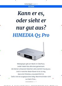 Titelbild der Ausgabe 10/2019 von Kann er es, oder sieht er nur gut aus? HIMEDIA Q5 Pro. Zeitschriften als Abo oder epaper bei United Kiosk online kaufen.